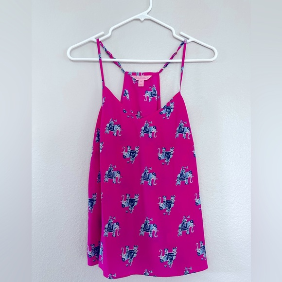Dusk camisole tank in pink bazaar elephant size XS EUC - Picture 1 of 3